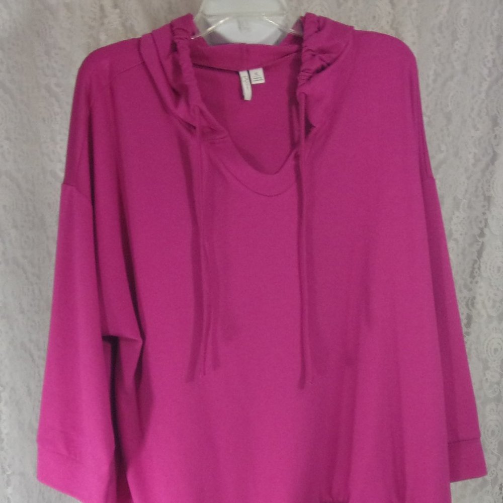 C Active  Hot Pink Knit Hoodie Size XL